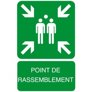 Panneau point de rassemblement