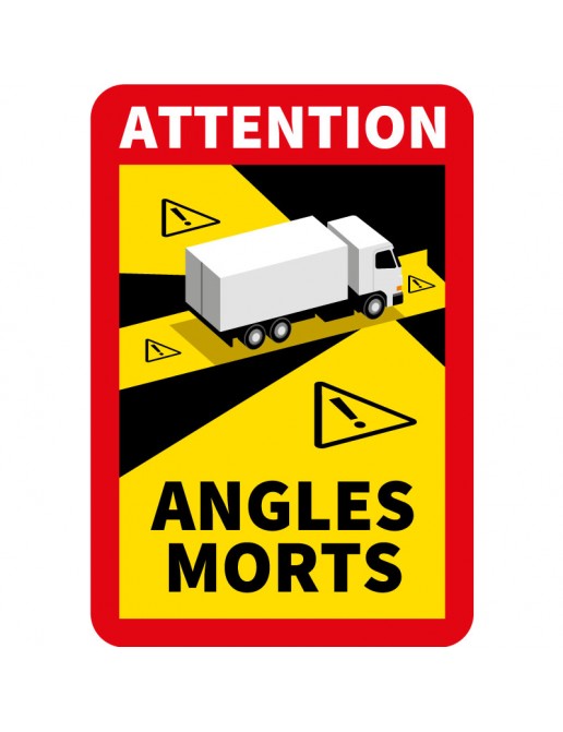 10 stickers Angles morts Camions.