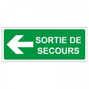 Sortie de secours flèche de...