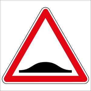 Panneau de danger - Ralentisseur dos d'âne