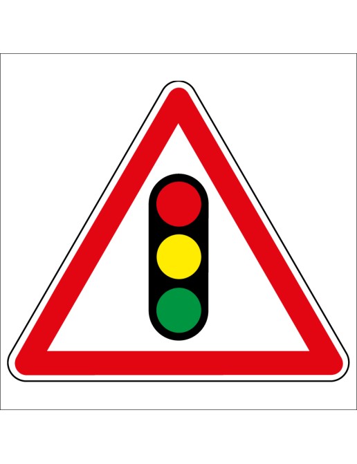 Panneau de danger - Feux tricolores