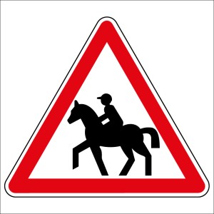 Panneau de danger - Attention Chevaux