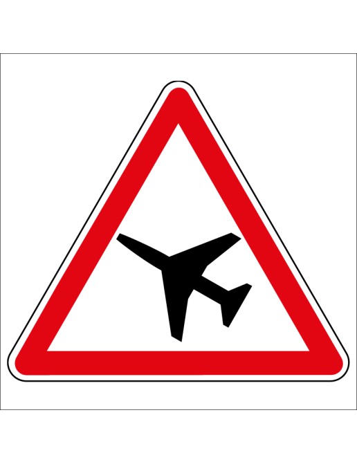 Panneau danger - Traversée d´une aire aérienne