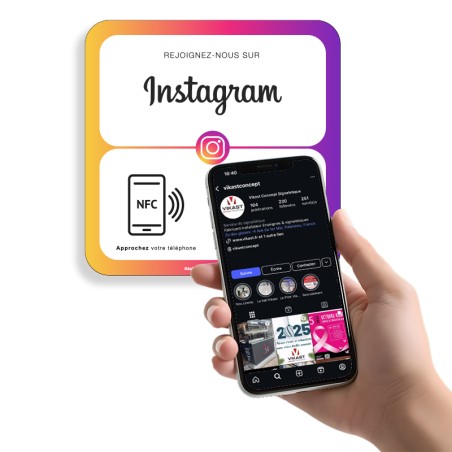 Plaque NFC Instagram