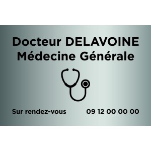 Plaque Professionnelle gravée en plexiglas.