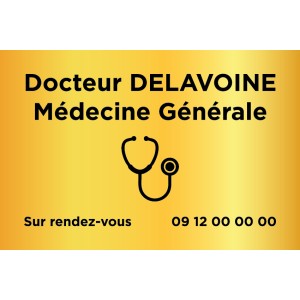 Plaque Professionnelle gravée en plexiglas.