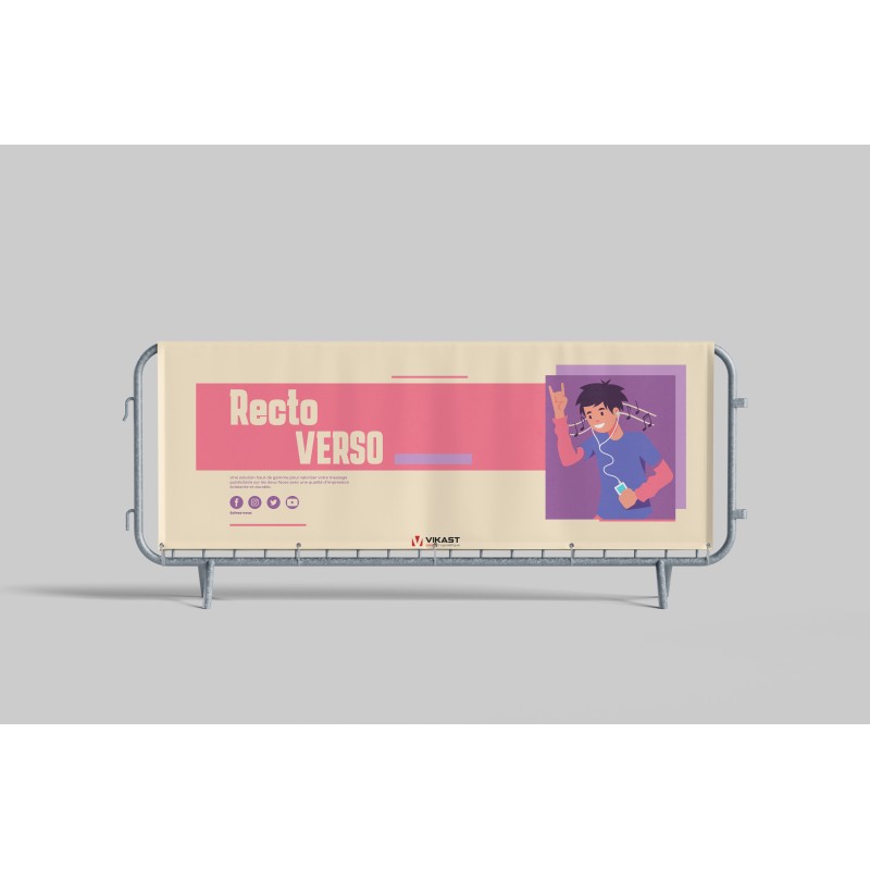 Bâche sur-mesure recto/verso