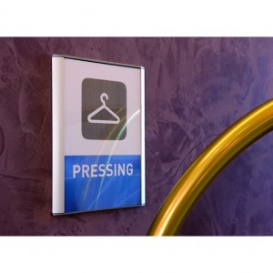 Plaque de porte ligne plane
